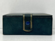 Load image into Gallery viewer, Superb vintage GREEN leather trinket jewellery box made in Italy
