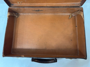 VERY RARE bespoke vintage Set of Three NORFOLK HIDE suitcases all piece uniques