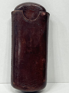 Rare victorian antique leather cigar case c. 1860