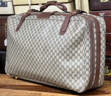 Load image into Gallery viewer, Gorgeous GUCCI SUPREME vintage leather monogram  LARGE travel suitcase +KEY
