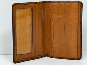 Fantastic LARGE vintage ostrich skin leather wallet