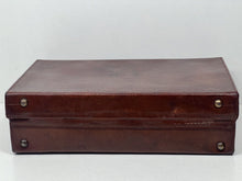 Load image into Gallery viewer, Superb antique  leather suitcase large briefcase by John Pound &amp;CO
