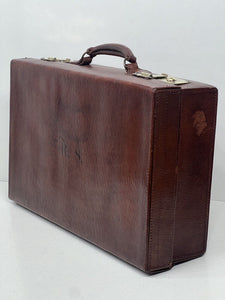 Superb antique  leather suitcase large briefcase by John Pound &CO