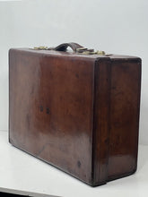 Load image into Gallery viewer, Antique solid leather motoring car suitcase by S. Last New Bond Street
