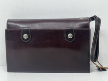 Load image into Gallery viewer, Beautiful vintage brown leather document money bag wallet by KOUROS
