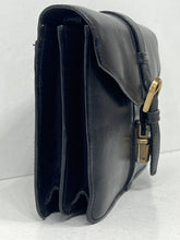 Load image into Gallery viewer, Elegant vintage black leather document and money bag wallet by BALLY
