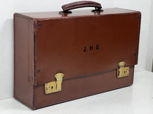 Load image into Gallery viewer, Unique vintage  leather document laptop briefcase by DEES  London+ KEY
