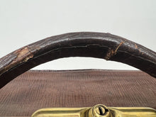 Load image into Gallery viewer, Charming antique Edwardian brown solid leather Gladstone doctor&#39;s bag
