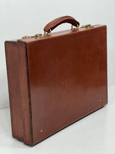 Load image into Gallery viewer, Exquisite vintage English bridle hide leather briefcase by Barrow &amp; Hepburn
