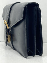 Load image into Gallery viewer, Elegant vintage black leather document and money bag wallet by BALLY
