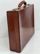 Load image into Gallery viewer, Exquisite vintage English bridle hide leather briefcase by Barrow &amp; Hepburn
