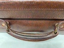 Load image into Gallery viewer, Superb antique  leather suitcase large briefcase by John Pound &amp;CO
