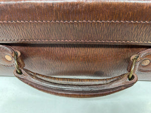 Superb antique  leather suitcase large briefcase by John Pound &CO