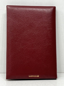 Exquisite vintage burgundy leather photo picture frame by Harrods