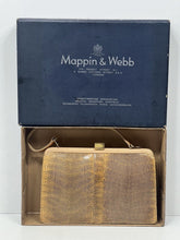 Load image into Gallery viewer, Exquisite vintage cream beige lizard skin leather handbag by Mappin &amp;Webb
