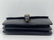 Load image into Gallery viewer, Elegant vintage black leather document and money bag wallet by BALLY
