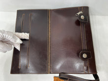 Load image into Gallery viewer, Beautiful vintage brown leather document money bag wallet by KOUROS
