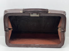 Load image into Gallery viewer, Superb antique Edwardian  chocolate brown leather Gladstone kit bag
