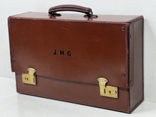 Load image into Gallery viewer, Unique vintage  leather document laptop briefcase by DEES  London+ KEY
