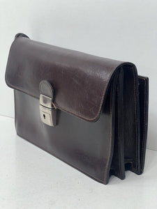 Beautiful vintage brown leather document money bag wallet by KOUROS