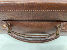 Load image into Gallery viewer, Superb antique  leather suitcase large briefcase by John Pound &amp;CO
