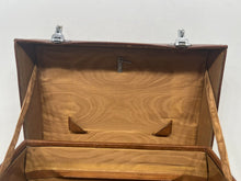 Load image into Gallery viewer, Stunning vintage top grain leather vanity train overnight case+ original tray
