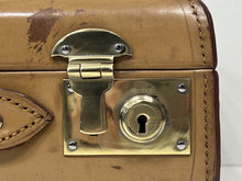 Load image into Gallery viewer, Stunning Art Deco vintage honey tan leather briefcase  small suitcase
