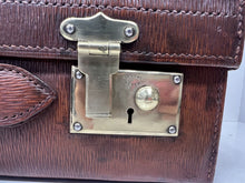 Load image into Gallery viewer, Superb antique  leather suitcase large briefcase by John Pound &amp;CO
