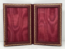 Load image into Gallery viewer, Exquisite vintage burgundy leather photo picture frame by Harrods
