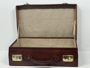 Superb antique  leather suitcase large briefcase by John Pound &CO