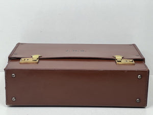 Unique vintage  leather document laptop briefcase by DEES  London+ KEY