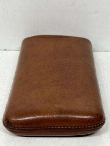 Charming vintage Art Deco  honey tan leather cigar case