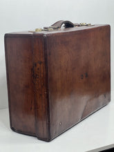 Load image into Gallery viewer, Antique solid leather motoring car suitcase by S. Last New Bond Street
