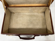 Load image into Gallery viewer, Superb antique  leather suitcase large briefcase by John Pound &amp;CO
