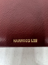 Load image into Gallery viewer, Exquisite vintage burgundy leather photo picture frame by Harrods
