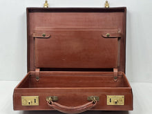 Load image into Gallery viewer, Exquisite vintage English bridle hide leather briefcase by Barrow &amp; Hepburn
