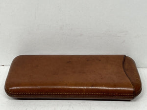 Charming vintage Art Deco  honey tan leather cigar case