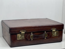 Load image into Gallery viewer, Antique solid leather motoring car suitcase by S. Last New Bond Street
