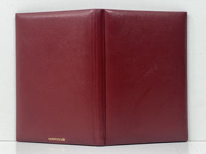 Exquisite vintage burgundy leather photo picture frame by Harrods