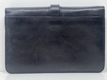 Load image into Gallery viewer, Elegant vintage black leather document and money bag wallet by BALLY
