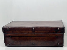 Load image into Gallery viewer, Antique solid leather motoring car suitcase by S. Last New Bond Street
