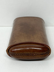 Spectacular vintage leather cigar case excellent stitching by Comoys