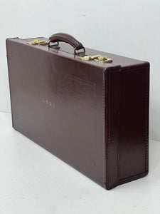 Unique vintage leather large size masonic case suitcase nice patina SUPERB