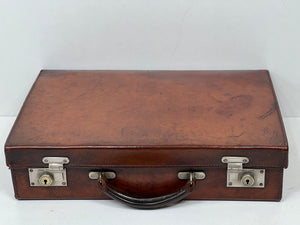 Fantastic vintage top grain leather military suitcase briefcase by Army & Navy