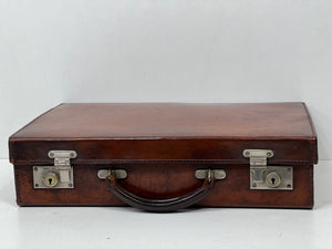 Fantastic vintage top grain leather military suitcase briefcase by Army & Navy