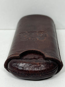 Rare victorian antique leather cigar case c. 1860