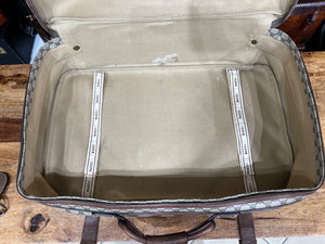 Gorgeous GUCCI SUPREME vintage leather monogram  LARGE travel suitcase +KEY