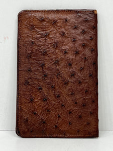 Fantastic LARGE vintage ostrich skin leather wallet