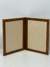 Load image into Gallery viewer, Beautiful vintage honey tan pig skin leather double photo frame by W.H. Smith
