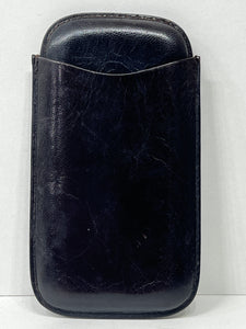 Unique vintage black leather Spanish cigar case c.1950